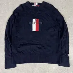 TOMMY HILFIGER center logo knit カシミア混