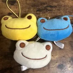 かえるのピクルス　もちもちフェイスマスコット　3点