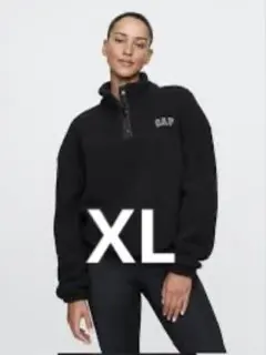 【GAP】ブラック フリースジャケット XL
