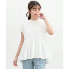 Honeys ペプラムトップス 半袖Tシャツ M 白ホワイト ハニーズ グラシアのサムネイル