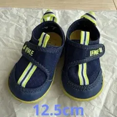 【12.5cm】IFME ネイビー/イエロー サンダル