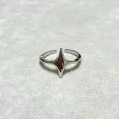 キラキラトゥインクルスターオープンフォークリング星指輪スパークル