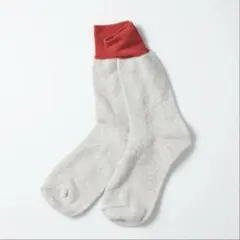 ROTOTO ダブルフェイス クルーソックス ”シルク&コットン”