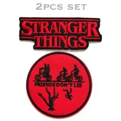 【2枚セット】ストレンジャーシングス☆ロゴ☆ワッペン☆パッチ☆