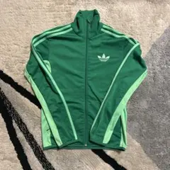 【希少デザイン】adidas 緑色トラックジャケット
