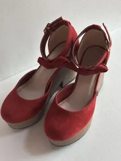 MERCURYDUO プラットフォームクロスサンダル　　赤