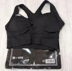 スポーツブラ L ブラック クロスデザイン 新品
