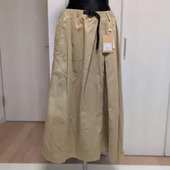 【難あり】GRAMICCI　グラミチベージュ フレアロングスカート 新品タグ付き