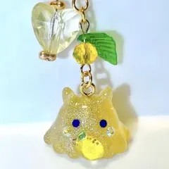 【新！】レモンになりたかった めんだこ ガラスビーズ使用 目印アクセサリー