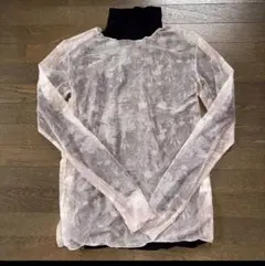 Babブージュルード　シースルーフラワープリントトップス