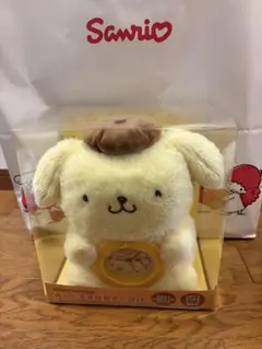 即日配送 ポムポムプリン ぬいぐるみ目覚まし時計 30周年記念 サンリオ