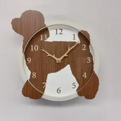 木の下で時の流れを見上げるワンちゃんの掛け時計／置時計 トイ