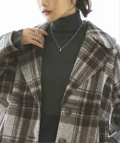 新品　RUIRUE BOUTIQUE タートルネック　ニット　ダークグレー