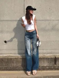 DIANTE バックダメージルーズジーンズのサムネイル