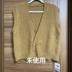 お値下げ！！aimohaニットベスト　マスタードフリーサイズ