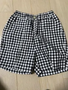 チェック柄ハーフパンツ