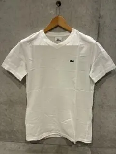 LACOSTE VネックTシャツ ホワイト サイズ2