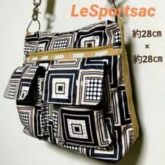 LeSportsac　レスポートサック　幾何学模様　ショルダーバッグ　大きめ
