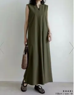 ⭐︎本日値下中⭐︎Re:EDIT タフタキーネックノースリーブワンピース リエディ