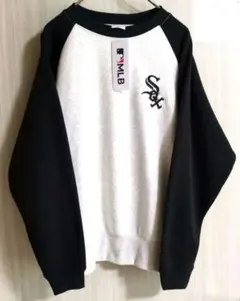 M【値下】 SOXホワイトソックス ラグランスリーブ　トレーナー MLB　裏起毛のサムネイル