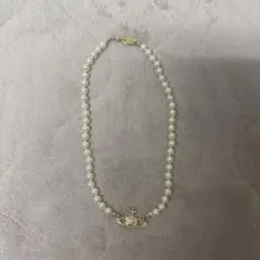 パール 王冠モチーフ ネックレス