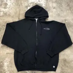 古着 00s RUSSELL ラッセル フルジップパーカー ブラックXXL