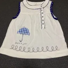 Petit jam ノースリーブ 傘刺繍 ホワイトのサムネイル