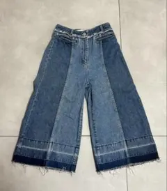 THE SHINZONE シンゾーン パッチワーク デニム ワイドパンツ