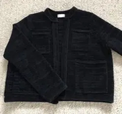 ボールジイ　ノーカラーニットジャケット　カーディガン