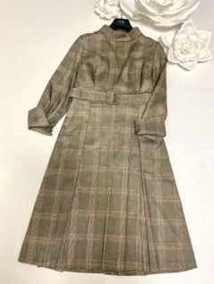 ❗最終価格❗新品★FENNEL ワンピース ロング チェック スタンドカラー