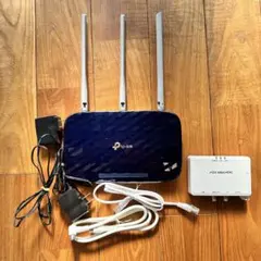 TP-Link ルーター / DX DELCATEC 同軸線モデム 一式