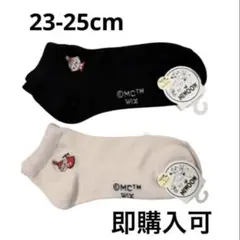 新品★ムーミン リトルミイ 靴下 2足セット 刺繍ソックス アンクルソックスのサムネイル