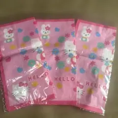 激レア　レトロ　1998年 サンリオ ハローキティ ハンカチ 3枚セット ピンクのサムネイル