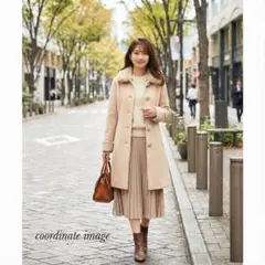 【美品】 ミッシュマッシュ コート 桃色 M 38 ラビットファー Aライン