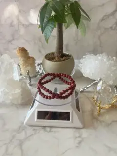 天然石 辰砂(しんしゃ)デザインブレスレット