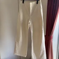UNIQLOコーデュロイ ワイドパンツ アイボリー
