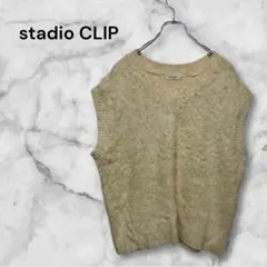 スタジオクリップ　ニット　セーター　ベスト　ノースリーブ　Ｖネック Fサイズ