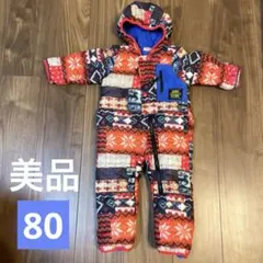 美品　JUNK STORE ジャンプスーツ ロンパース　カラフル　赤　青　ダウン