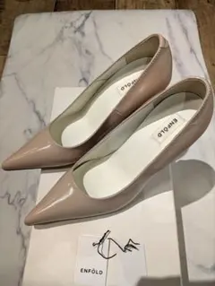 37 PELLICO パンプス ローヒール ピンクベージュ レザー 24 - メルカリ