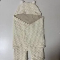 引*け様 フード付きブランケット アイボリー