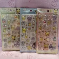ポケモン 3Dボンボンドロップステッカーセット 3枚硬いタイプ