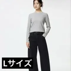 ユニクロ ソフトリブt グレー