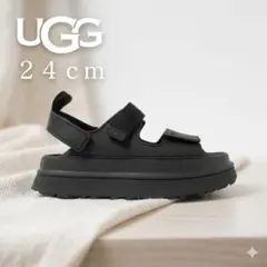 【訳あり】UGG ゴールデングロウ 24cm ブラック 厚底 サンダル
