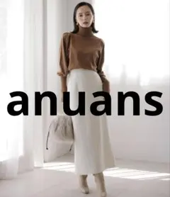 新品同様 anuans タイトスカート SMALL ベージュ レディース
