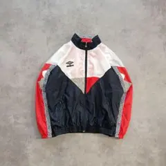 UMBRO90sミシガンカラーハーフジップナイロンアノラックパーカードロー