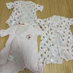 ミニーマウス ベビー肌着 3点セット