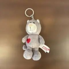 【値下げ交渉〇】NICI ぬいぐるみ キーホルダー 猫 グレー