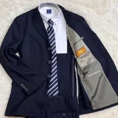 ✨美品✨ MCM セットアップ ビジネス スーツ カシミア ストライプ 3ボタン