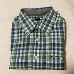 【訳あり】モンベル WIC.ドライID.シャツ 長袖チェックシャツ グリーン系Sのサムネイル