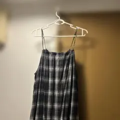 チェック柄キャミソールワンピース